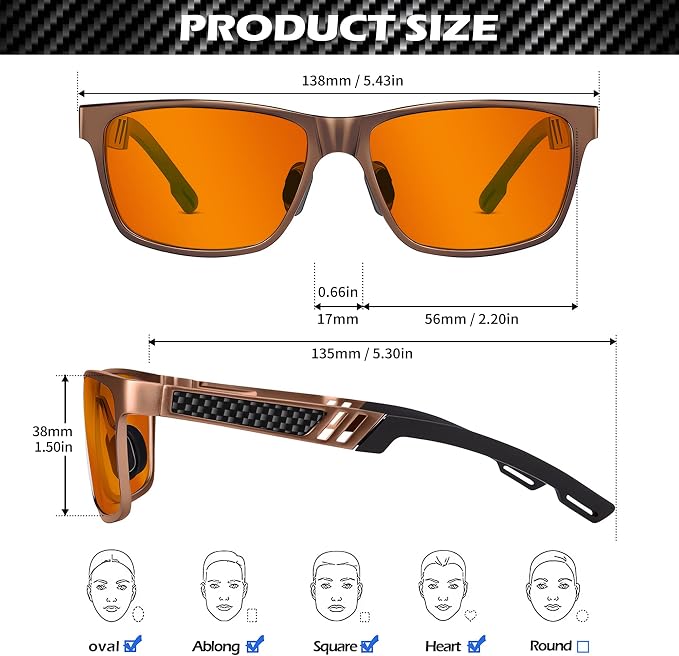 ANYLUV Blue Light Blocking Glasses Men Computer Gaming Glasses Lightweight - Image 6