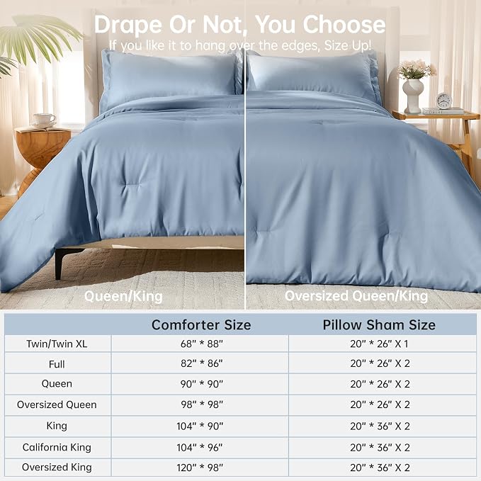 MUXHOMO King Size Comforter Set, All Season Ultra Soft Down Alternative Bedding - Image 8