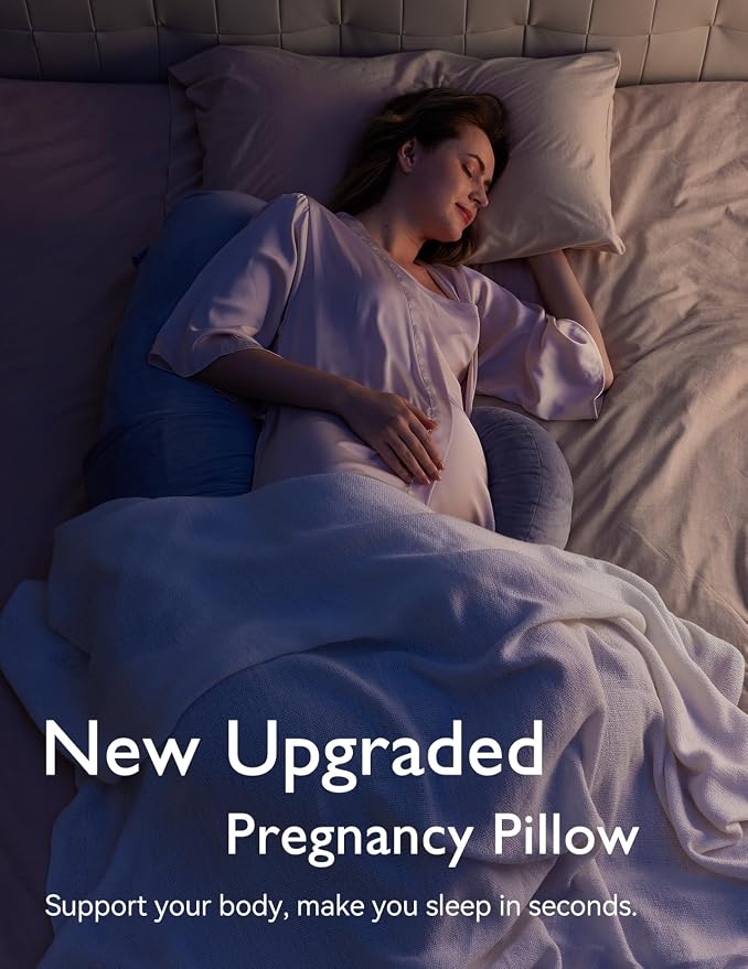 Momcozy Pregnancy Pillow, Original F Shaped Maternity Pillow - Image 2