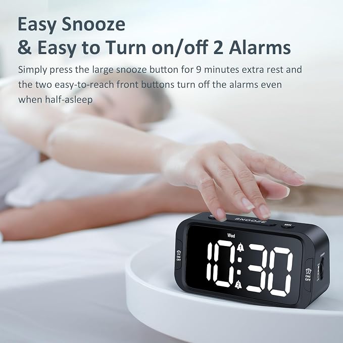 Odokee Digital Dual Alarm Clock - Image 6