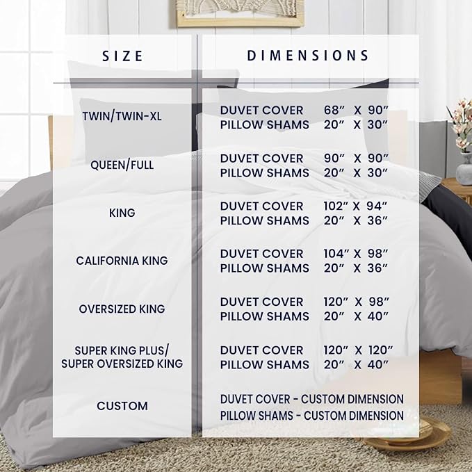Kotton Culture 120"x120" 1 Pc Super King Plus/Super Oversize King Duvet Cover - Image 4