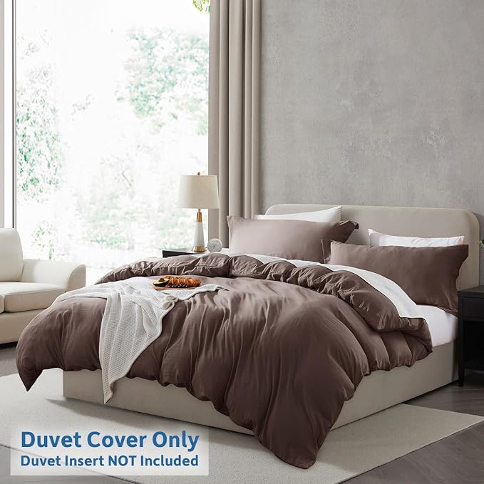 Nestl Chocolate Brown Duvet Cover King Size - Image 2