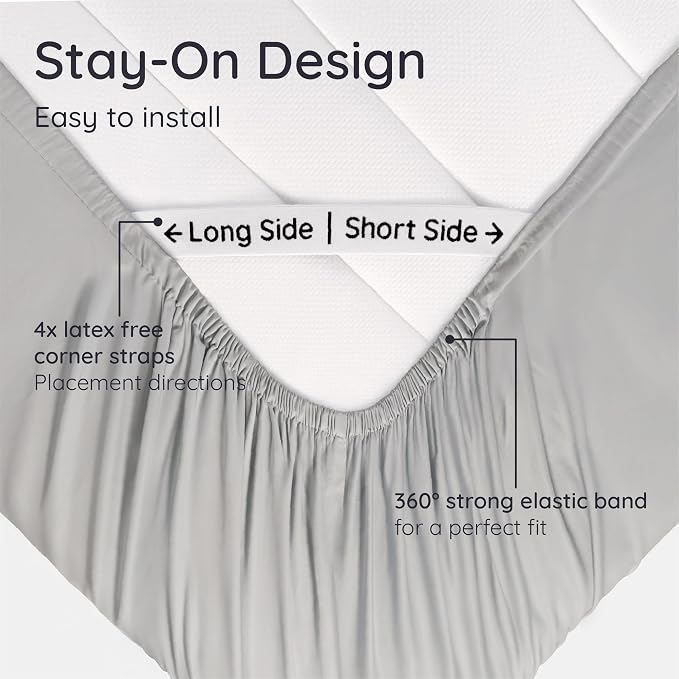 Bambaw 100% Viscose Derived from Bamboo Fitted Sheet Full Size, Cooling Fitted - Image 5