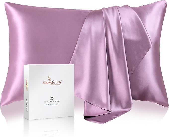 100% Pure Mulberry Silk Pillowcase by LOOMBERRY