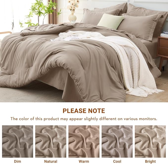 MUXHOMO 7 Pieces Full Comforter Set, Soft Bed in a Bag Full Size, All Season - Image 5