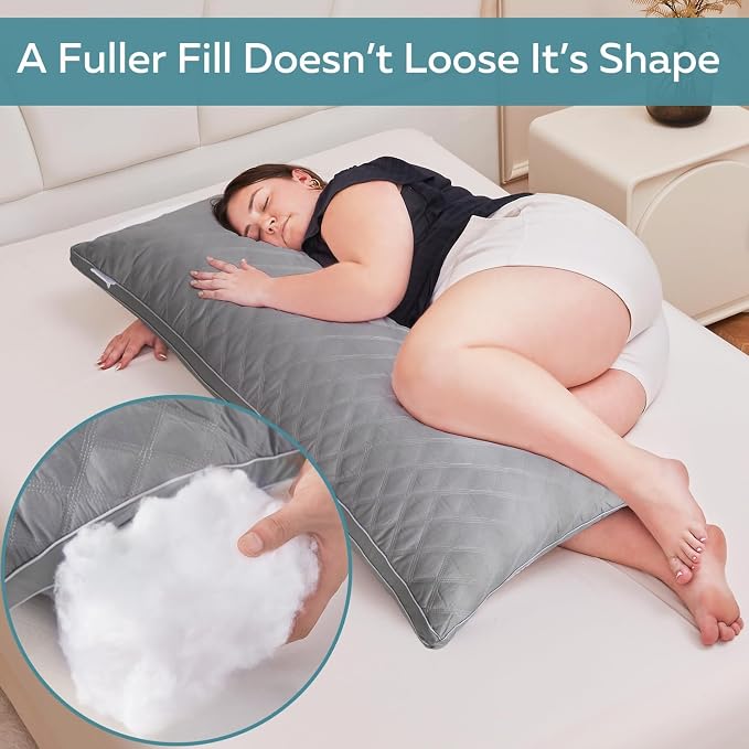 Oubonun Premium Adjustable Loft Quilted Body Pillows - Image 3