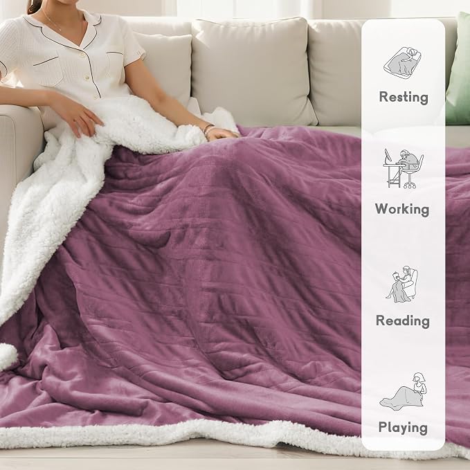 Heated Blanket Electric Blanket Full Size 72''x84'' - Image 2