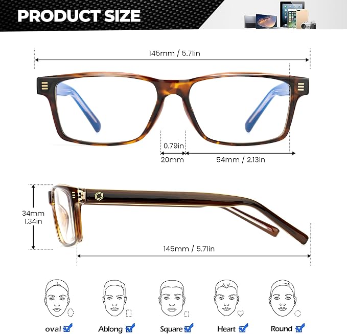 ANYLUV Blue Light Glasses Men Woman, Eye Strain Relief Eye Protection - Image 4