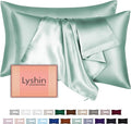 Silk Pillow Cases 2 Pack Standard Size by LYSHINSILKPILLOWCASES
