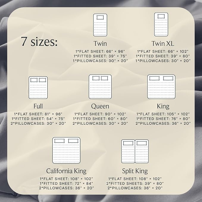 LuxClub 5 PC Split King Sheet Set, Deep Pockets Wrinkle Free Cooling Bed Sheets - Image 4