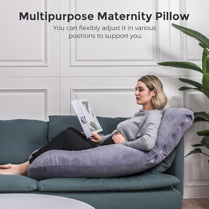 Momcozy Pregnancy Pillows for Sleeping, U Shaped Full Body Maternity Pillow - Image 6
