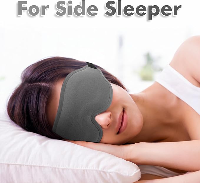 Sleep Eye Mask for Men Women, Sleeping Mask for Side Sleeper, Travel Blackout - Image 2