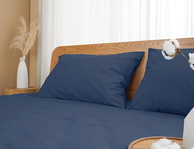 Pillow Cases, Standard Queen Size Cotton Percale Weave Pillowcases, Pre-Shrunk - Image 7