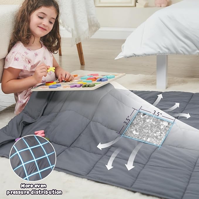 Weighted Blanket Kids 3lbs, Cooling Heavy Throw Blanket - Image 3