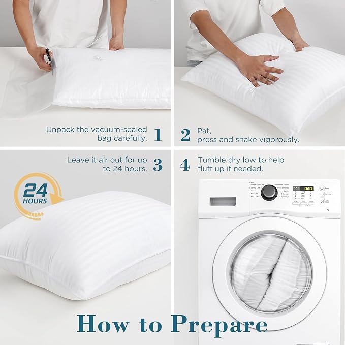 viewstar Bed Pillows Queen Sizes Set of 2, Hotel Quality Cooling Down - Image 9