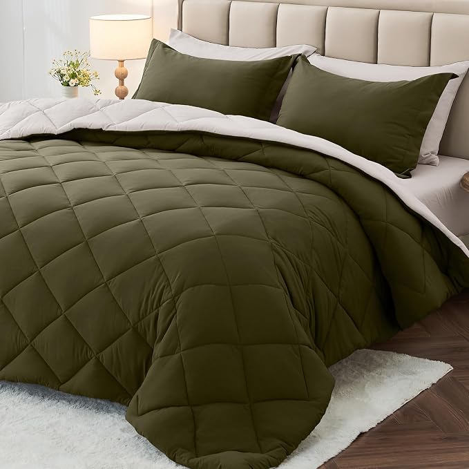 MUXHOMO 5 Pieces Twin Comforter Set, Reversible Bed in a Bag Twin Size by MUXHOMO
