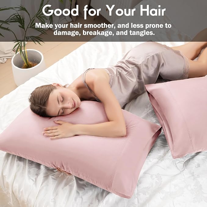 Pillowcases Standard Size 2 Pack, Cooling Viscose from Bamboo Pillow Cases - Image 5