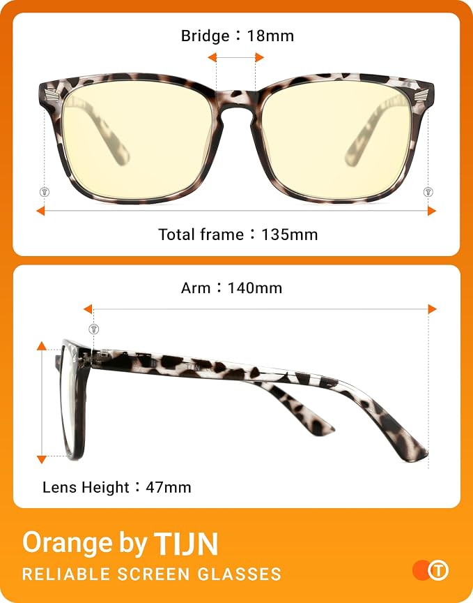 TIJN Gaming Glasses Blue Light Blocking Glasses - Image 6