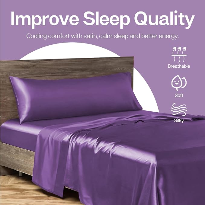 MR&HM Satin Body Pillow Cover, Soft and Breathable Body Pillow Case - Image 6