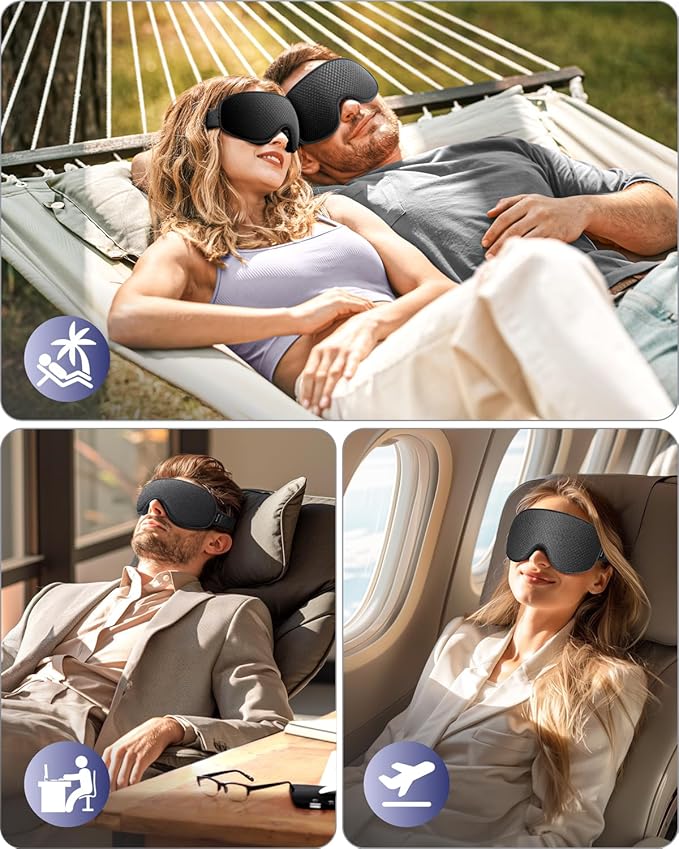 WAOAW Sleep Mask for Men Women: Blackout Eye Masks for Sleep - Image 4