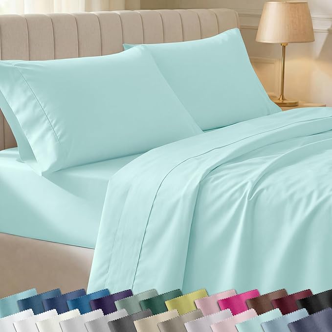 California Design Den Soft 100% Cotton Bed Sheets Twin Size Set, 400 Thread by CaliforniaDesignDen