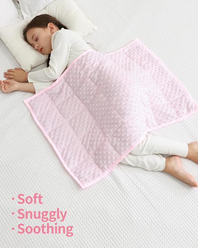Mr. Sandman Weighted Blanket 2LBS 20 x 30 Inches, Minky Dots Heavy Blanket - Image 7