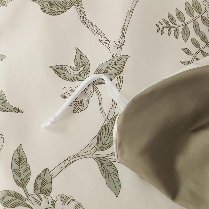 OAITE Duvet Cover Set King Size Floral Pattern 600 Thread Count Ultra Soft 100% - Image 7