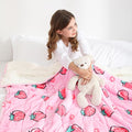 Weighted Blanket 7 pounds Twin Size 41"x 60", Soft Sherpa Fleece Heavy Blanket by Aemicion