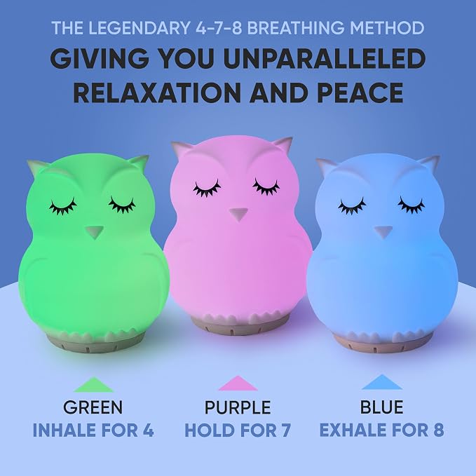 Mindfulness 'Breathing Owl' | 4-7-8 Guided Visual Meditation Breathing Light | - Image 3