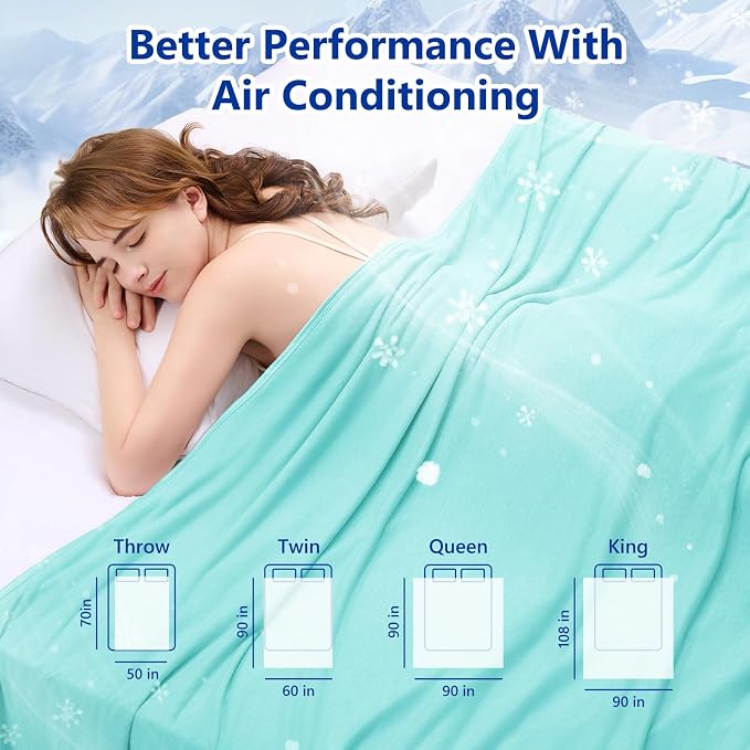 TOPCEE Cooling Blanketfor Night Sweats Absorbs Heat to Keep Adults, Children - Image 7
