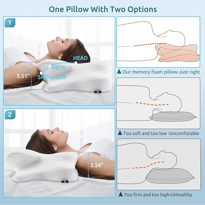 DONAMA Cervical Pillow for Neck and Shoulder Pain Relief, Cooling Contour - Image 2