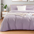 NEXHOME PRO Duvet Cover Set 100% Washed Cotton California Kingn 104"x98" by NEXHOMEPRO