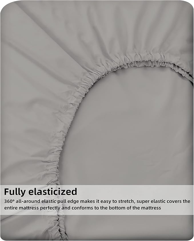 HBHLFZ Twin XL Fitted Sheet Only, Soft Breathable Bottom Sheet - Image 5