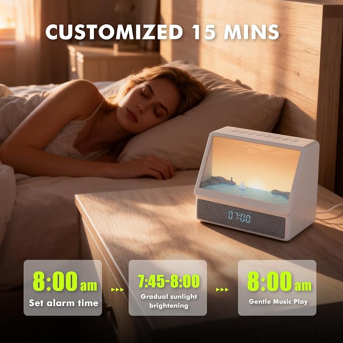 Flymiro Sunrise Alarm Clock, Wake Up Light - Image 3