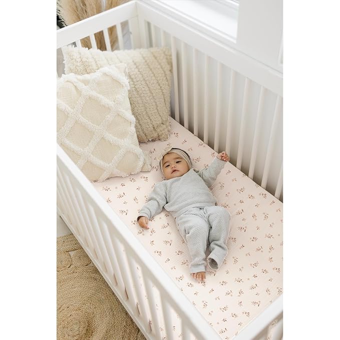 Konssy Muslin Crib Sheets for Girl Boy - Image 3