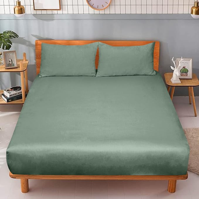 ROYALE LINENS 300 Thread Count 100% Long Staple Combed Cotton Fitted Sheet King - Image 9