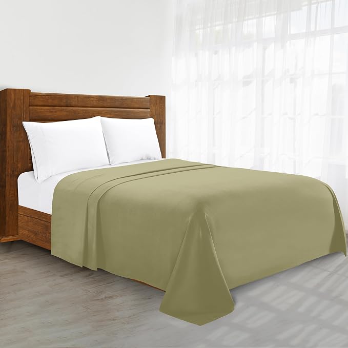Luxury Flat Sheet on Amazon Elegant Comfort Wrinkle-Free 1500 Premier Hotel by ELEGANTCOMFORT