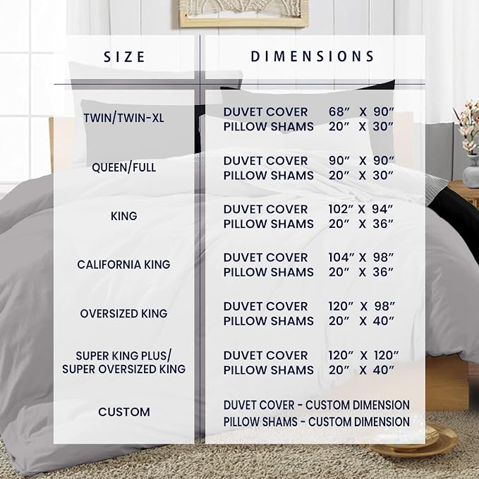Kotton Culture 120"x98" 1 Pc Oversized King Duvet Cover Only 100% Egyptian - Image 4