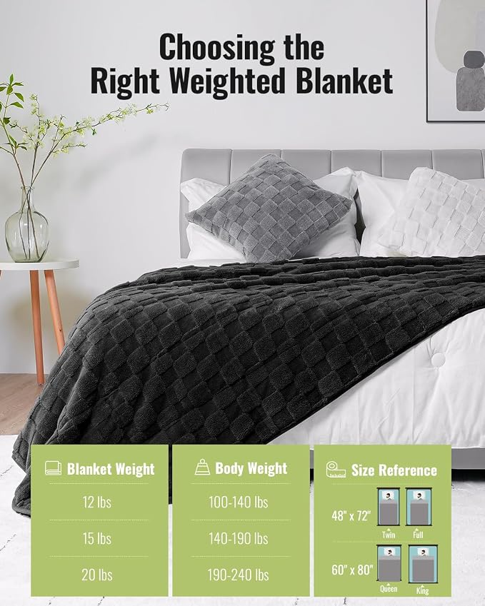 Uttermara Weighted Blankets for Adults Queen Size, 15lbs 60x80 inches Blanket - Image 7
