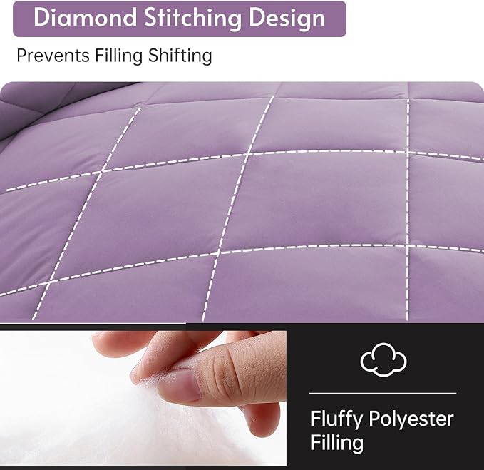 MUXHOMO 7 Pieces Full Comforter Set, Reversible Bed in a Bag Full Size - Image 7