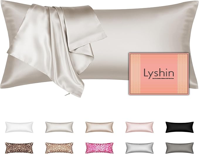 Silk Body Pillow Cover with Zipper, Mulberry Silk Pillow Cases Body Size by LYSHINSILKPILLOWCASES