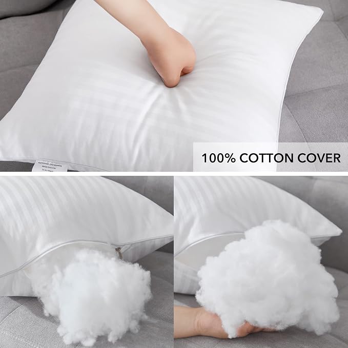 Oubonun 16 x 16 Throw Pillow Inserts, Firm and Fluffy Decorative Square Pillows - Image 6
