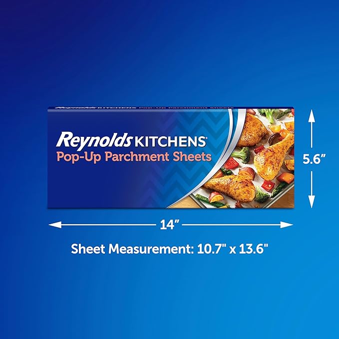 Reynolds Kitchens Pop-Up Parchment Paper Sheets, 10.7x13.75 Inch, 120 Sheets - Image 2