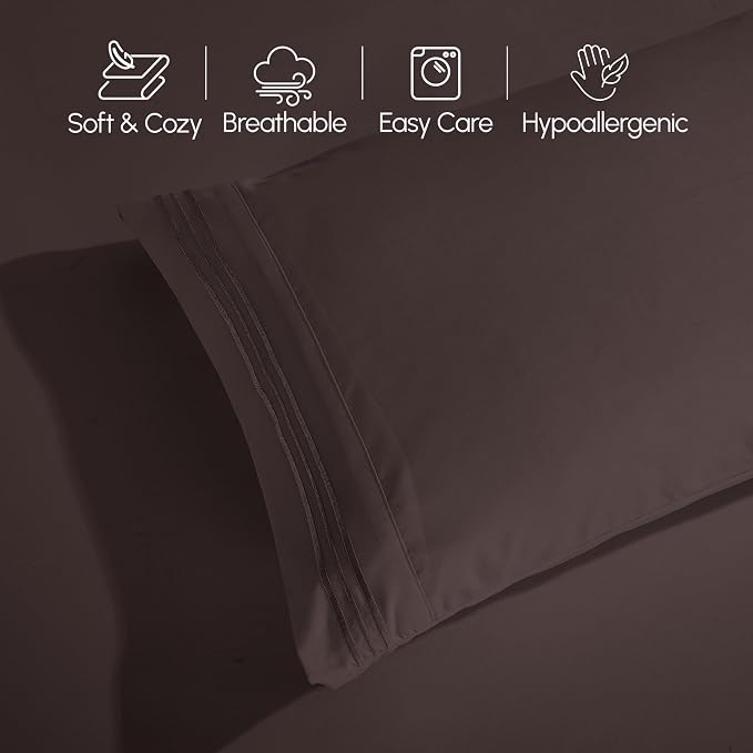 Elegant Comfort Luxurious 1500 Premium Hotel Quality Microfiber 4-Piece Sheet - Image 8