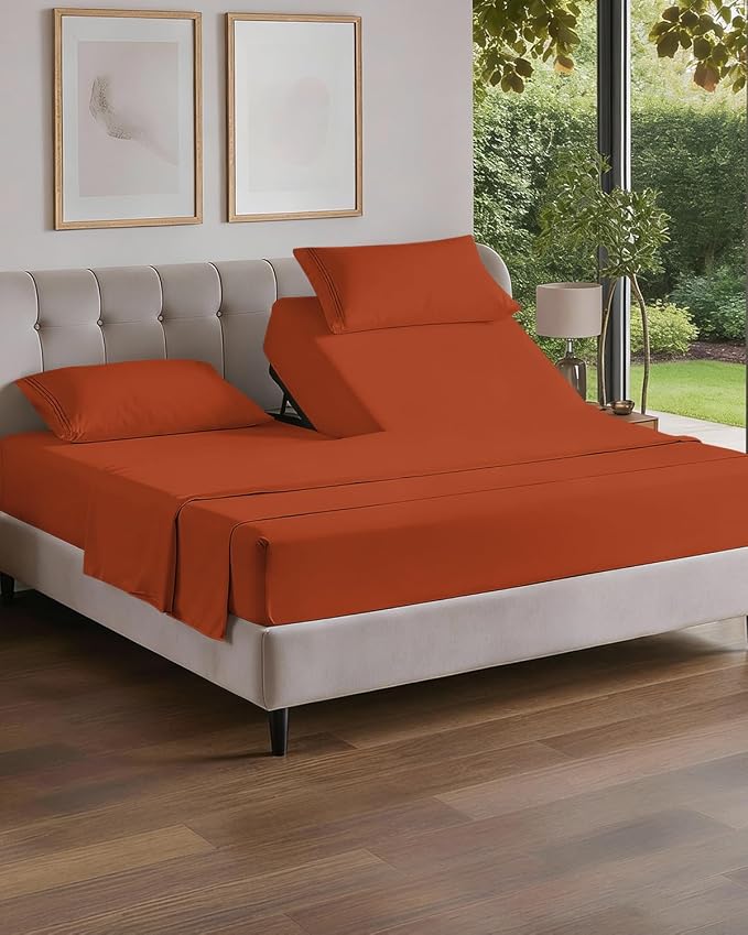 Flex Top Split Head King 4 Piece Sheet Set by CGKUnlimited