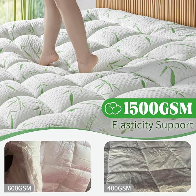 LIANLAM 3 Inch Mattress Topper Queen Size - Image 3