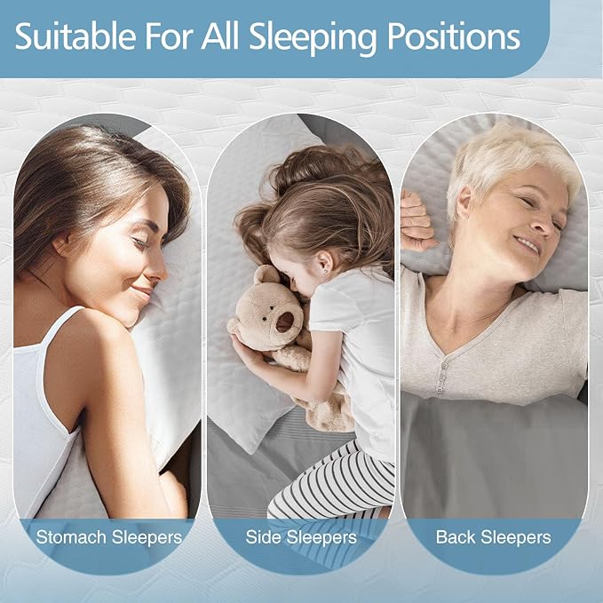 DUMOS Memory Foam Pillows for Sleeping, 1 Pack Bed Pillows for Adults - Image 4