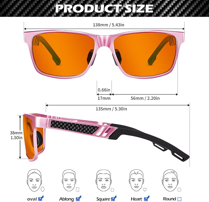 ANYLUV Blue Light Blocking Glasses Men Computer Gaming Glasses Lightweight - Image 6