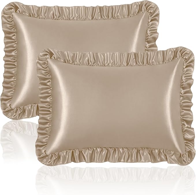 Homiest Ruffle Satin Pillowcase by Homiest