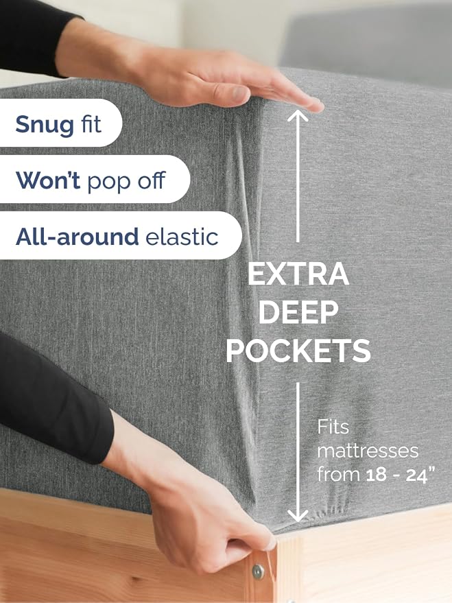 Extra Deep Twin Fitted Sheet - Image 2